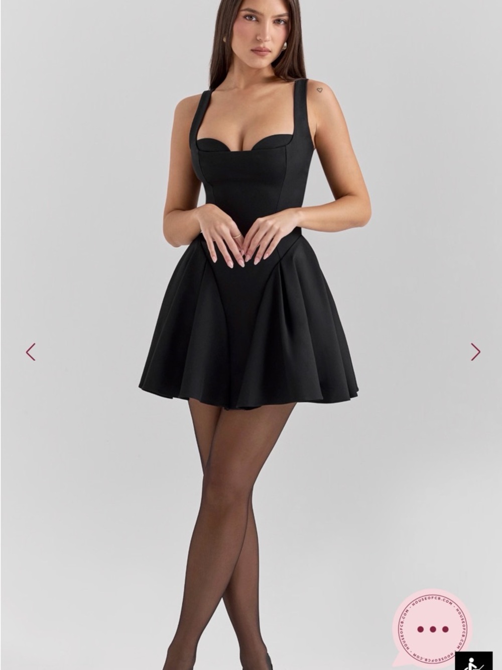 House of CB Bunny dress black medium plus cup